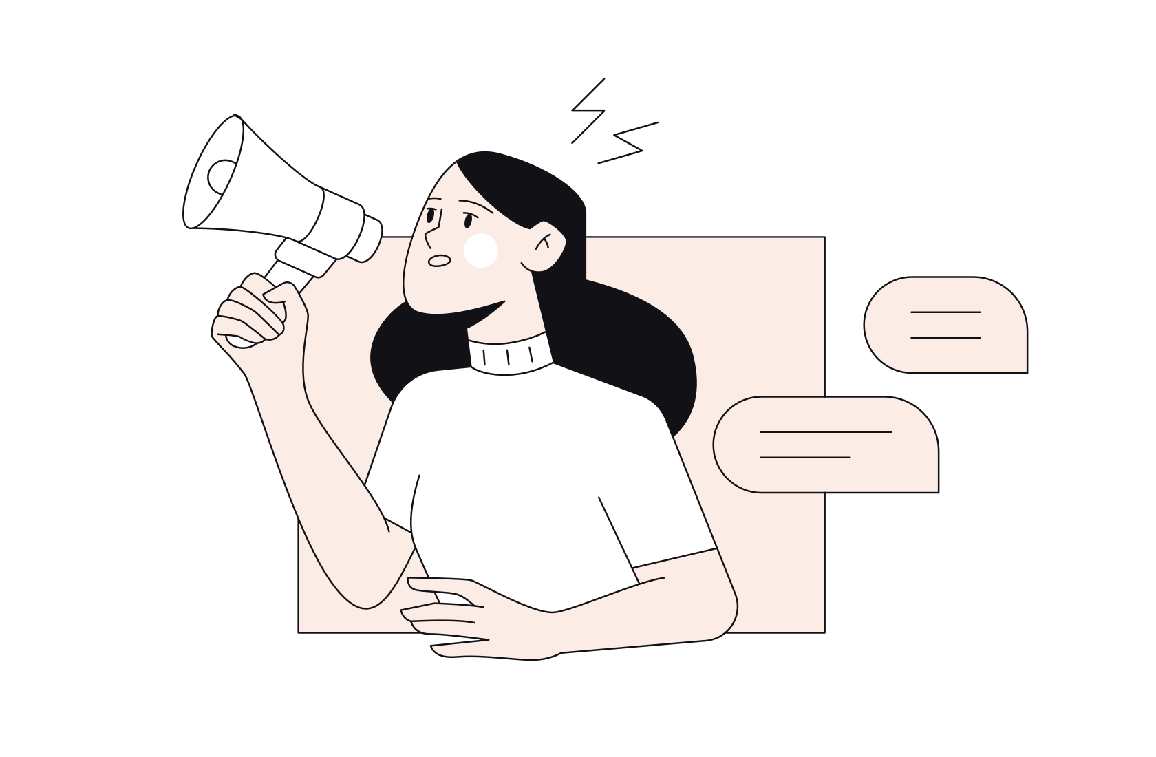 loud, voice, speaker, girl, scream illustration